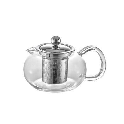 Bule Para Chá Em Vidro E Aço Inox com Infusor 500ml