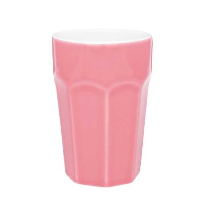 Copo Grande 300 Ml Oxford Branco/Rosa