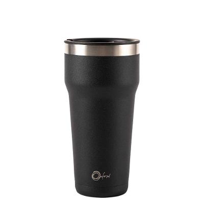 Copo Térmico Oxford Em Aço Inox Parede Dupla 470ml Com Tampa preta