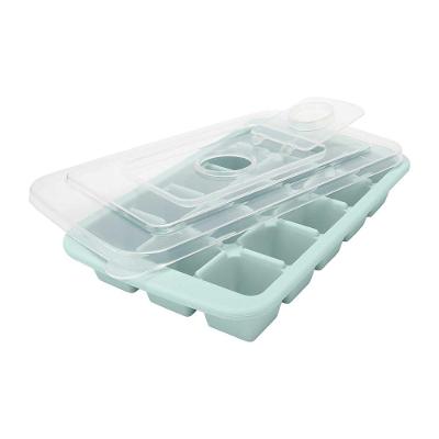 Forma De Silicone Para Gelo Com Tampa E Abertura Water Blue