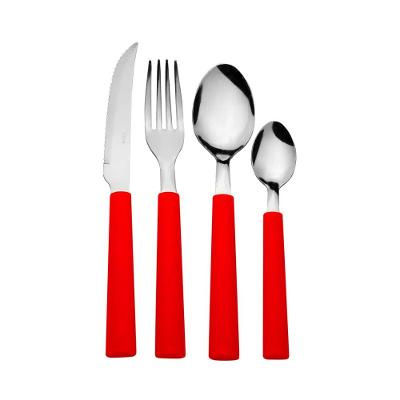 Faqueiro Com 16 Peças Vermelho Intenso