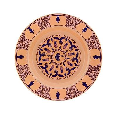 Jogo De 6 Pratos Fundos 23,5 Cm Flamingo Terra Brasilis Caju