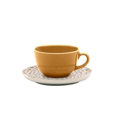 Jogo de 6 Xícaras 200 Ml com pires Oxford Flat Leopardita