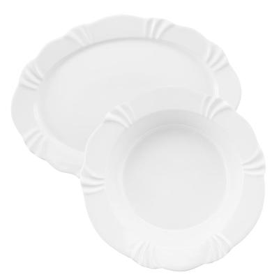 Jogo de Baixelas com 2 Peças Oxford Soleil White