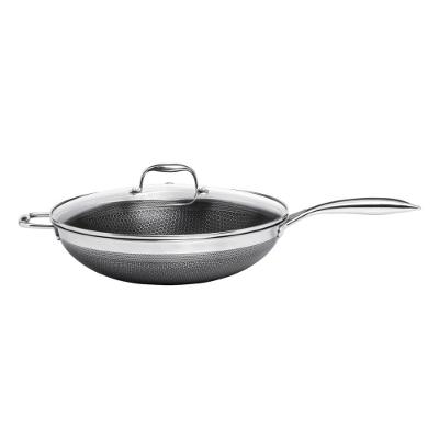 Panela Wok em aço Inox 34 cm 5,9L Oxford Hive