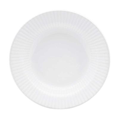 Prato Fundo 21,5 Cm Canelé Branco