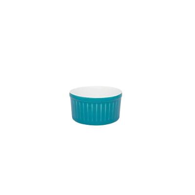 Tigela Ramequin 100 Ml Oxford Branco/Azul