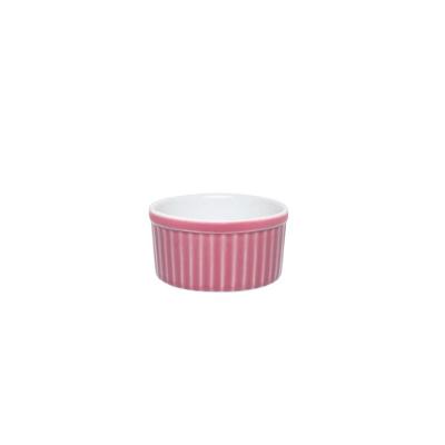 Tigela Ramequin 180 Ml Oxford Branco/Rosa