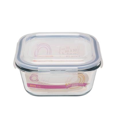 Pote Hermético De Vidro Quadrado 800 ML - Oxford