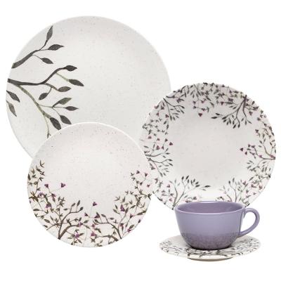 Aparelho de Jantar e Chá 30 Pçs Oxford Unni Lilac
