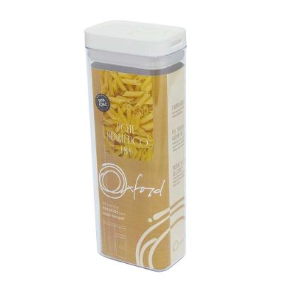 Pote Hermético De Acrílico Retangular 1,8L Oxford White