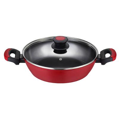 Caçarola Rasa Antiaderente Indução 28 Cm Everyday Vermelha