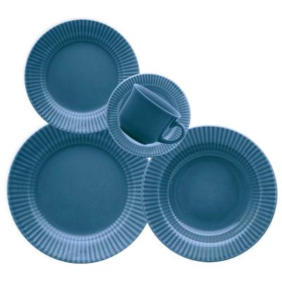 Aparelho de Jantar e Chá 20 peças Canelé Azul