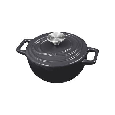 Caçarola de Ferro Fundido Esmaltado 18 cm Oxford Aroma Cinza