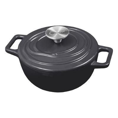 Caçarola de Ferro Fundido Esmaltado 24 cm Oxford Aroma Cinza