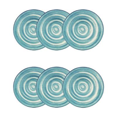 Jogo de 6 Pratos Sobremesa 20cm Oxford Unni Oceânica