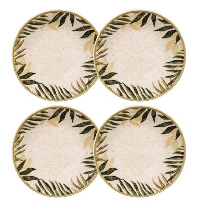 Jogo com 4 Pratos Fundos 20,5 cm Oxford Unni Tropicano