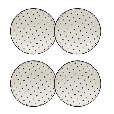 Jogo com 4 Pratos Fundos 20,5 Cm Oxford Unni Stripes And Dots