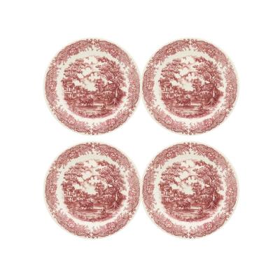 Jogo de 4 Pratos de Sobremesa 18 Cm Donna Vilarejo