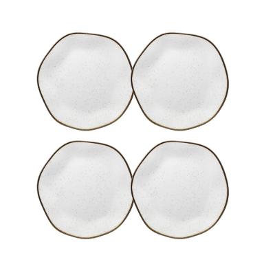 Jogo com 4 Pratos de Sobremesa 21,5cm Oxford Ryo Maresia