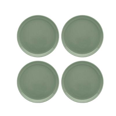 Jogo de 4 Pratos de Sobremesa 20 Cm Oxford Flat Matcha
