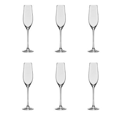 Jogo de 6 Taças De Cristal Espumante 210 Ml Oxford Forever Classic