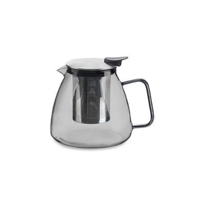 Bule para Chá em Vidro E Aço Inox com Infusor 1L Fumê