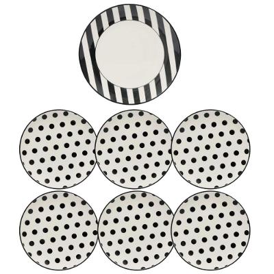 Jogo De Bolo 7 Peças Oxford Unni Stripes And Dots
