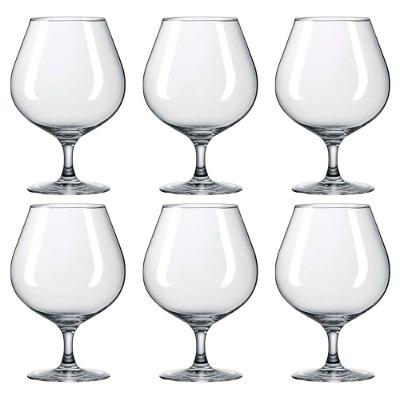 Jogo de 6 Taças de Cristal Para Conhaque 660 Ml Classic