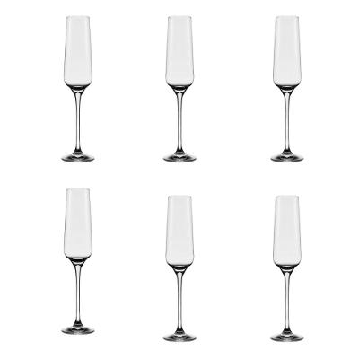 Jogo de 6 Taças de Cristal Espumante 190ml Flavour Classic