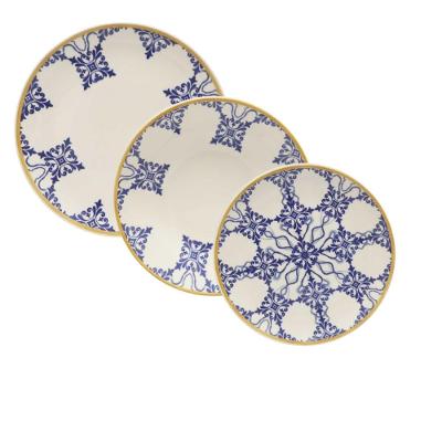 Aparelho De Jantar 18 Peças Unni Azulejo Português