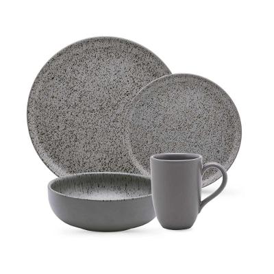 Aparelho de Jantar e Lanche 16 Peças Oxford Flat Gray