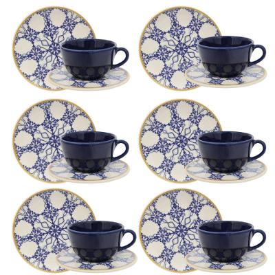 Jogo Lanche/Chá 18 peças Oxford Unni Azulejo Português