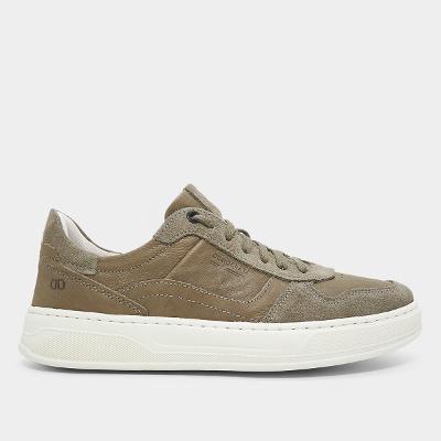Tênis Couro Democrata Denim Casual Masculino