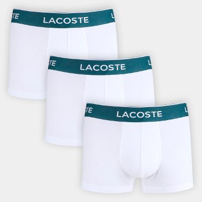 Kit Cueca Boxer Lacoste C/ 3 Peças