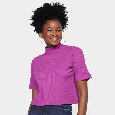 Cropped Canelado All's Gola Alta Feminino
