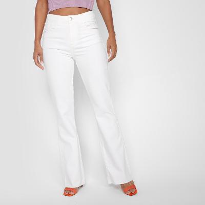 Calça Boot Cut Sawary Barra Desfiada Feminina