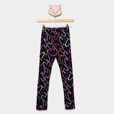 Calça Legging Infantil Marisol Stretch Estampada Menina