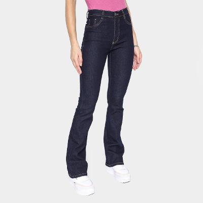 Calça Jeans Boot Cut Sawary Lisa Cintura Alta Feminina
