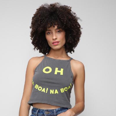 Blusa Oh, Boy! Cropped Na Boa Feminina
