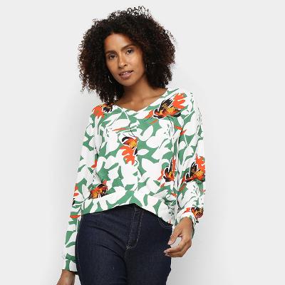 Blusa Road Mel Floral Amarração Costas Feminina