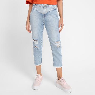 Calça Jeans Polo Wear Premium Destroyed Feminina