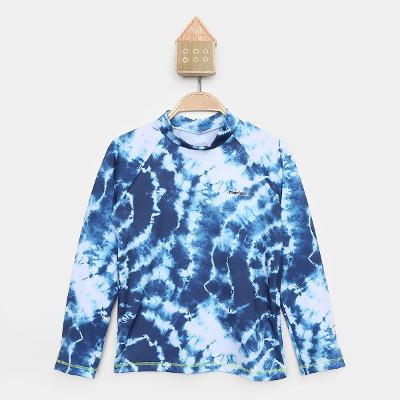 Camiseta Praia Infantil Marlan Estampada Manga Longa UV50+ Menino