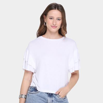 Camiseta All Is Love Babado Wish Manga Curta Feminina