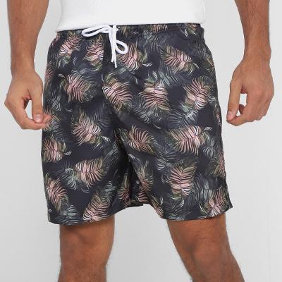 Short Praia Curto Mash Folhagem Masculino