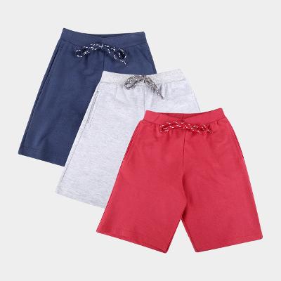 Kit Bermuda Bebê Candy Kids Moletinho Masculino - 3 Peças