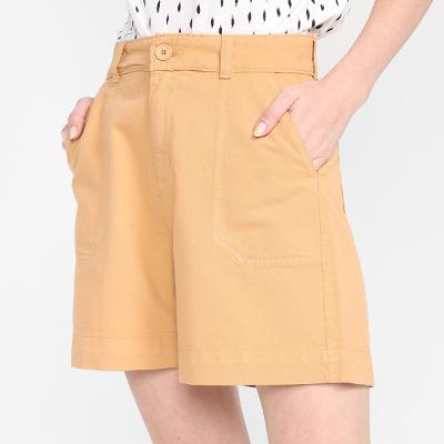 Short Sarja Hering Cintura Alta Feminino