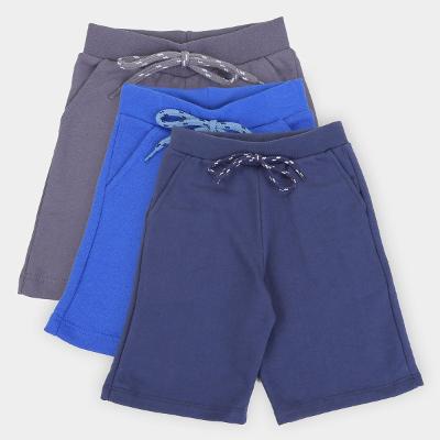 Kit Bermuda Infantil Candy Kids C/ 3 Peças Masculina