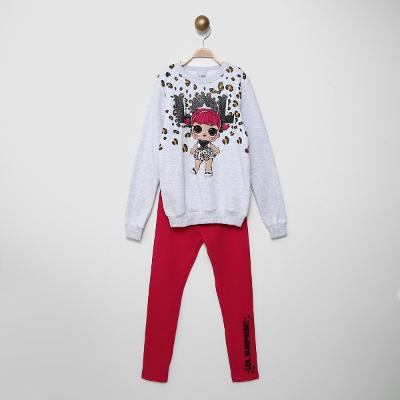 Conjunto Infantil Longo Brandili LOL Blusa e Calça Feminina