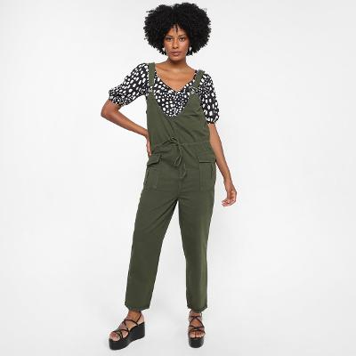 Macacão Longo Cambos Liso Feminino
